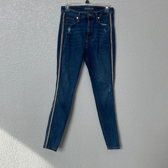 Wild Fable Denim Skinny Jean Pin Stripe Blue size 8 29 Regular - Picture 3 of 15